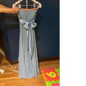 Baby blue long BCBG dress